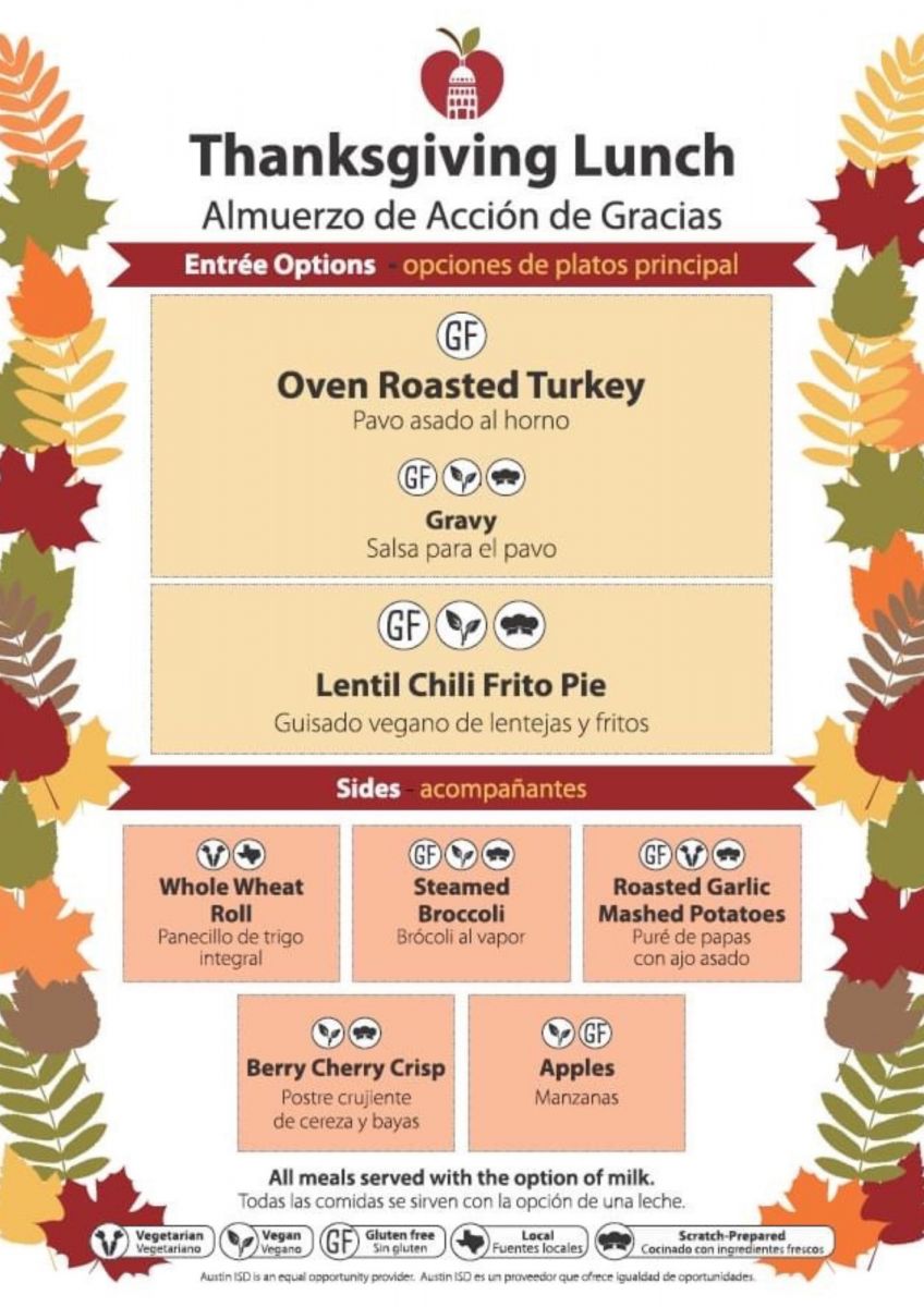 Thanksgiving Menu