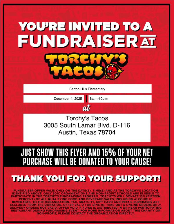 BHE PTA Fun-Raiser Torchy's Tacos